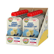 Earth's Best Organic Blueberry Banana Flax & Oat Baby Food Pouch, Stage 2, 3.5 oz (Case of 12)