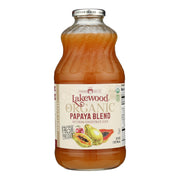 Lakewood Organic Papaya Juice Blend - 6 x 32 Oz. - Case