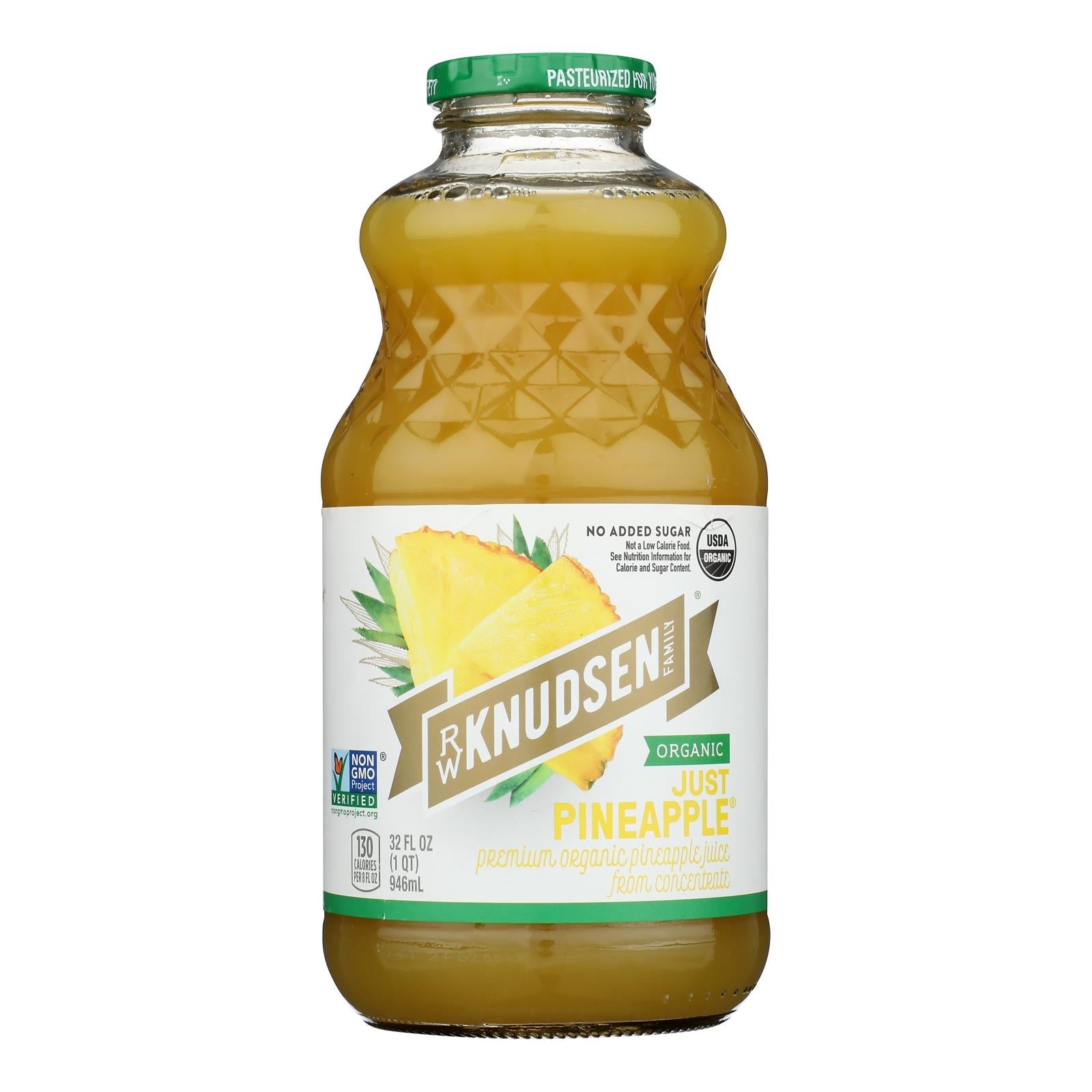 R.W. Knudsen Organic Pineapple Juice - 32 Fl Oz (Pack of 6)