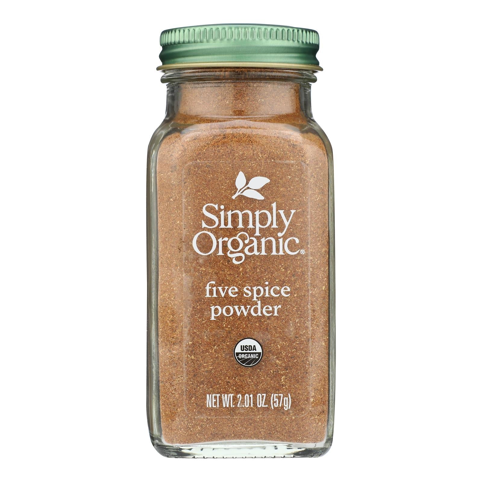 Simply Organic Five Spice Powder Seasoning Blend - Kosher, USDA Organic, Case of 6 (2.01 Oz Each) for Cooking & Baking