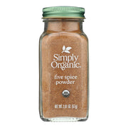 Simply Organic Five Spice Powder Seasoning Blend - Kosher, USDA Organic, Case of 6 (2.01 Oz Each) for Cooking & Baking