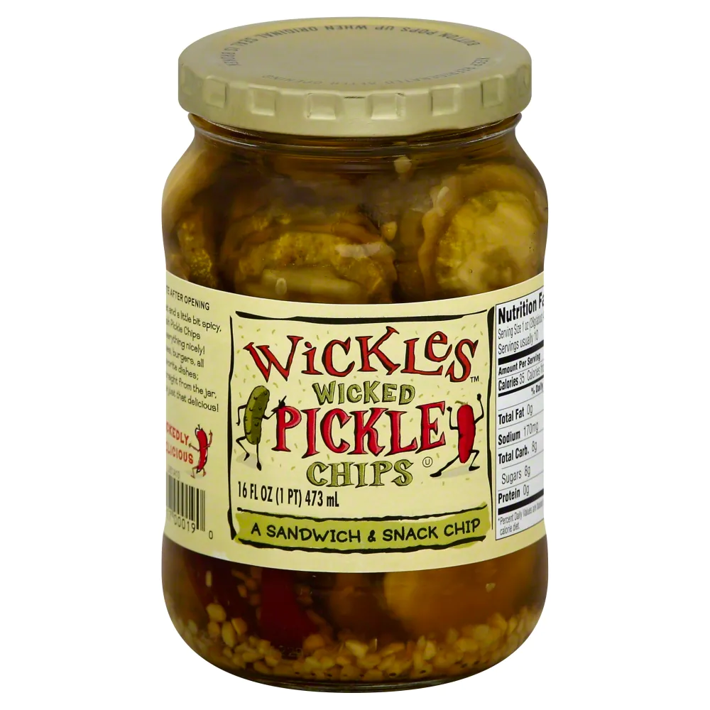 Wickles Pickles Chips: 6-Pack of 16 Oz. Bite-Sized Dill Pickle Bliss!