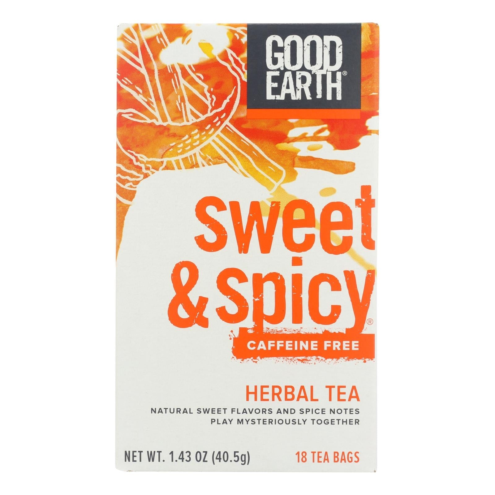 Good Earth Herbal Tea: Revitalizing Sweet + Spicy Blend (18 Tea Bags, Pack of 6)
