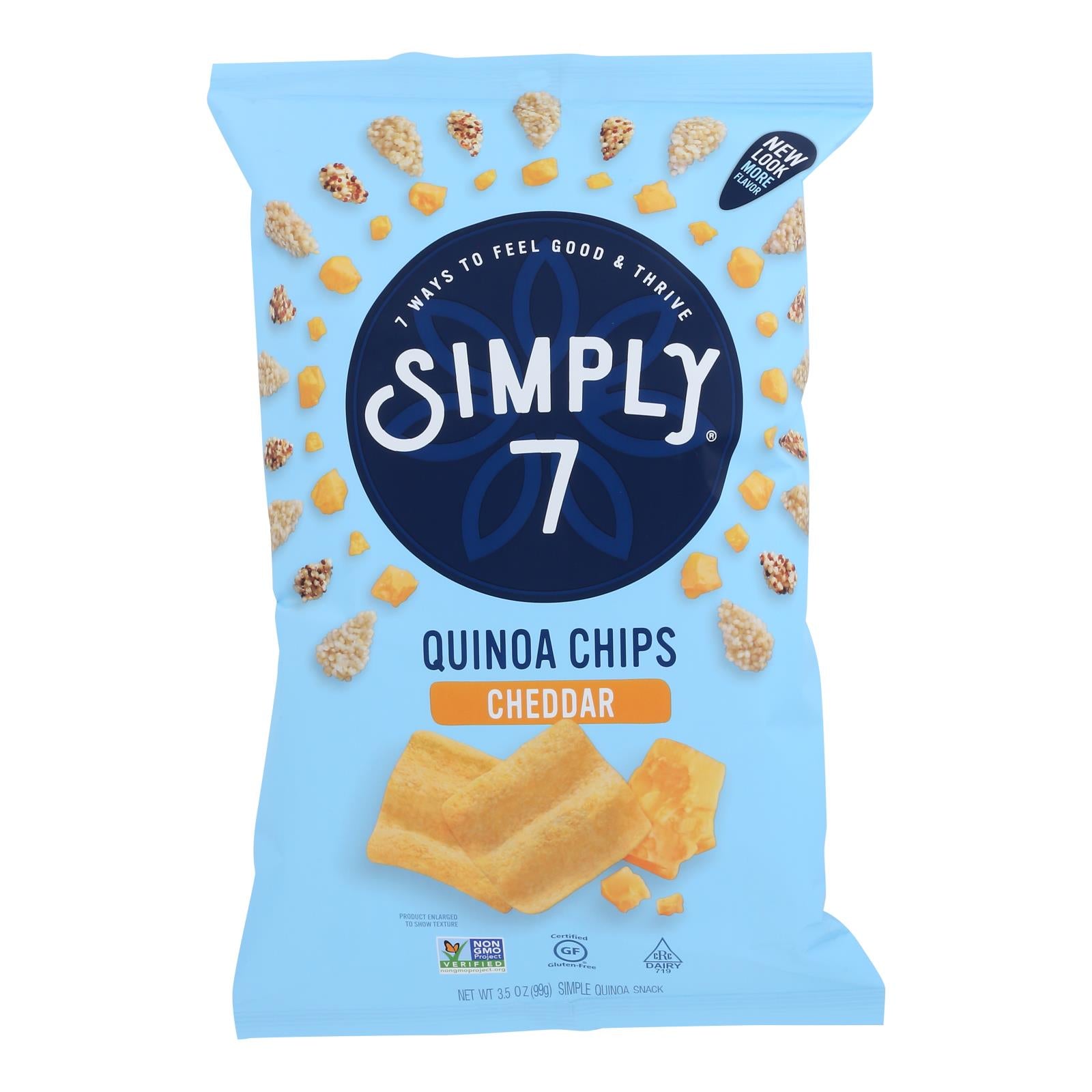 Simply 7 Quinoa Cheddar Chips, Case of 8, 3.5 Oz Each