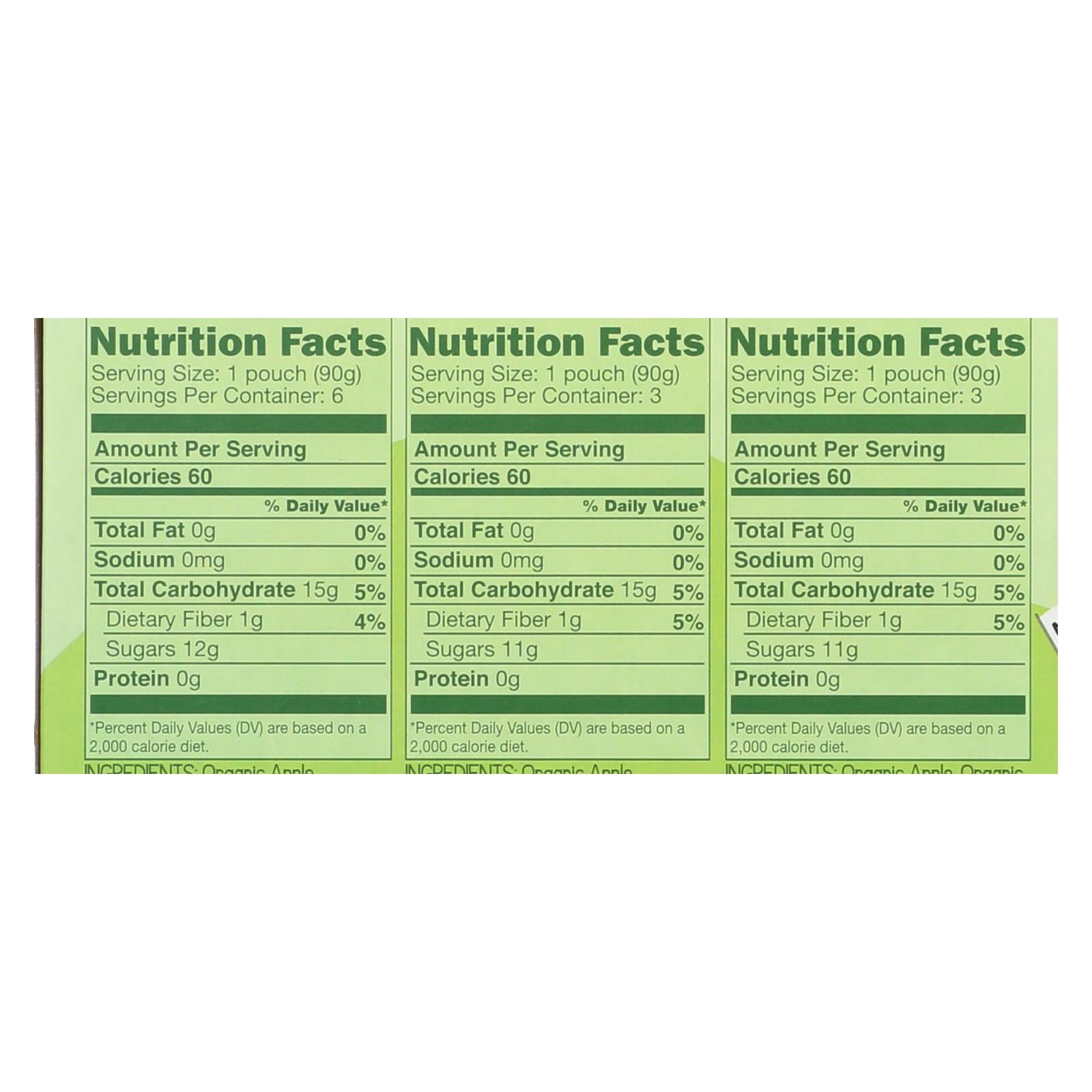 Gogo Squeez Organic Applesauce Variety Pack, 6 - 3.2oz. Pouches