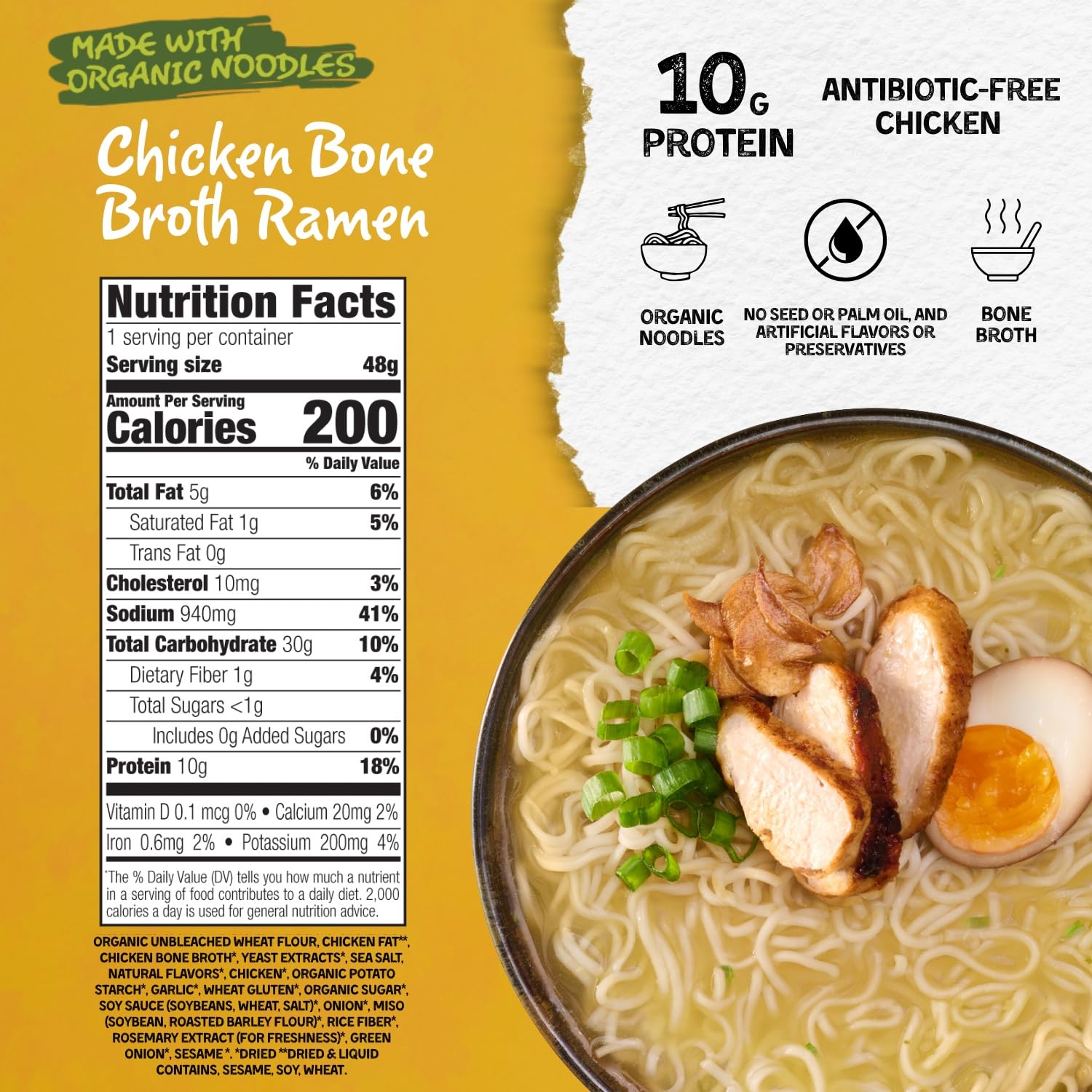 Mike's Mighty Good Chicken Ramen Noodle Soup, Pack of 6, 1.6 Oz.