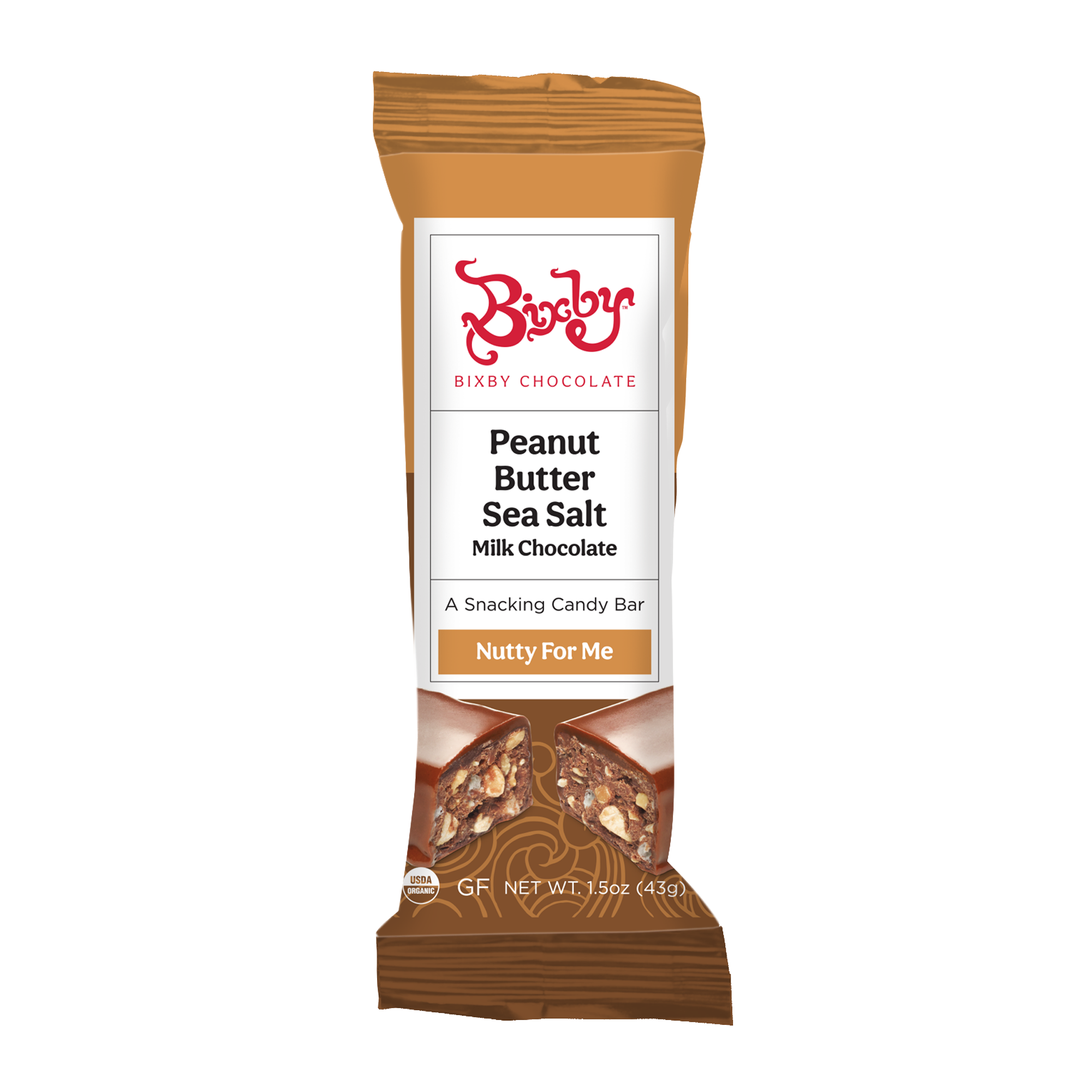 Nutty for Me - Milk Chocolate + Crunchy Peanut Butter + Maine Sea Salt