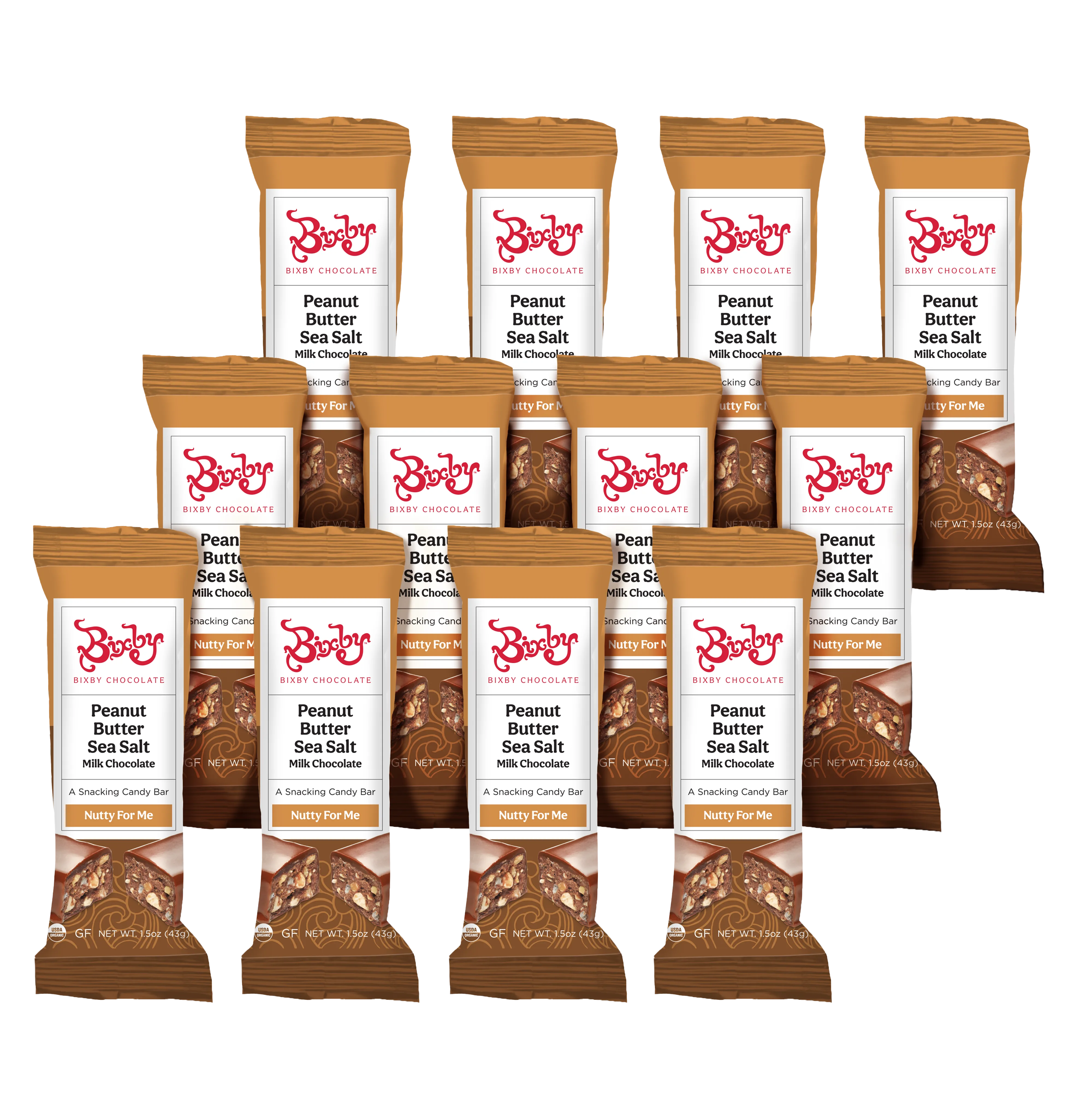 Nutty for Me - Milk Chocolate + Crunchy Peanut Butter + Maine Sea Salt