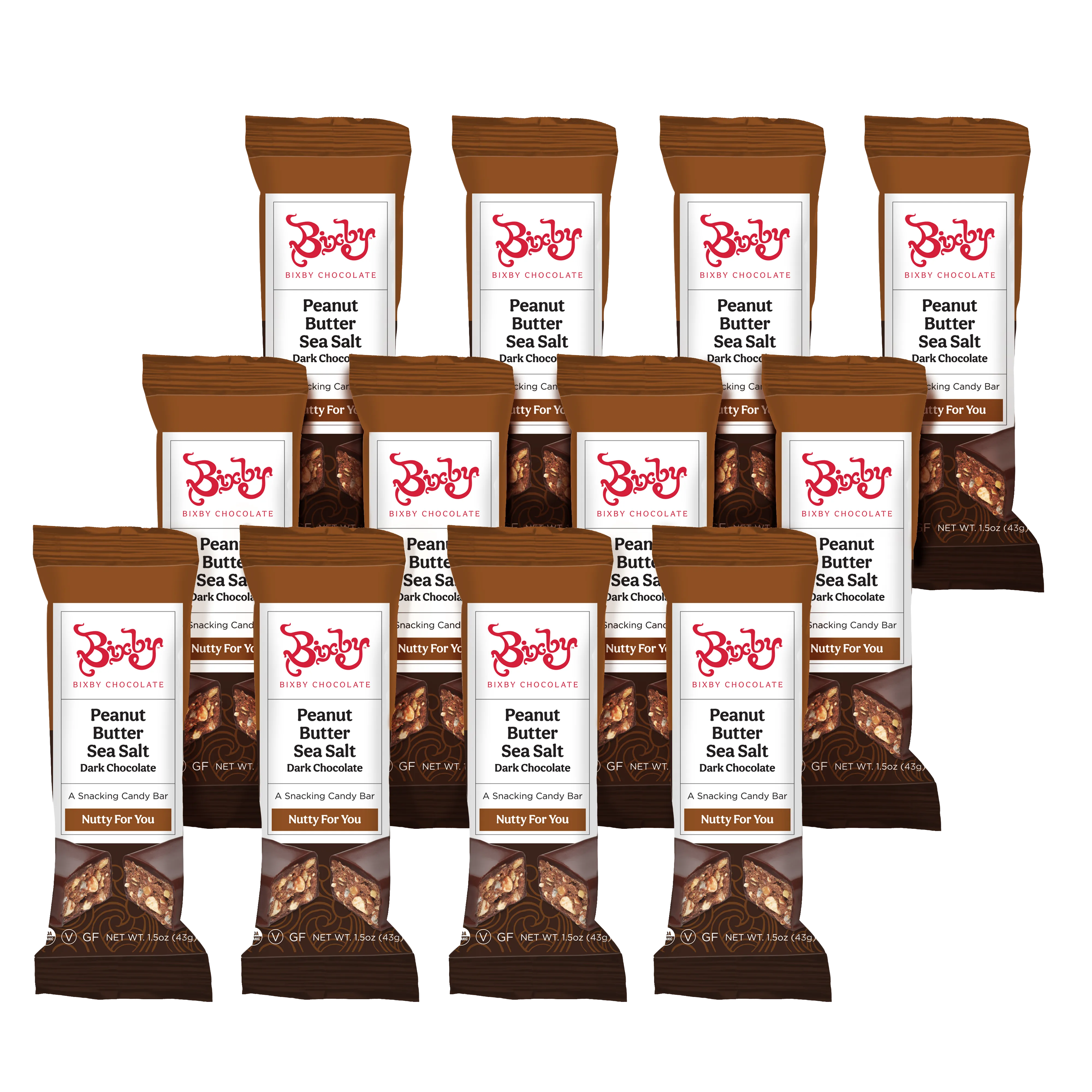 Nutty for You® - Dark Chocolate + Crunchy Peanut Butter + Maine Sea Salt (Vegan)