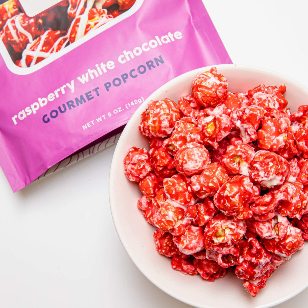 Popcorn Rasa Raspberry Raspberry White Chocolate Popcorn – Food DTC