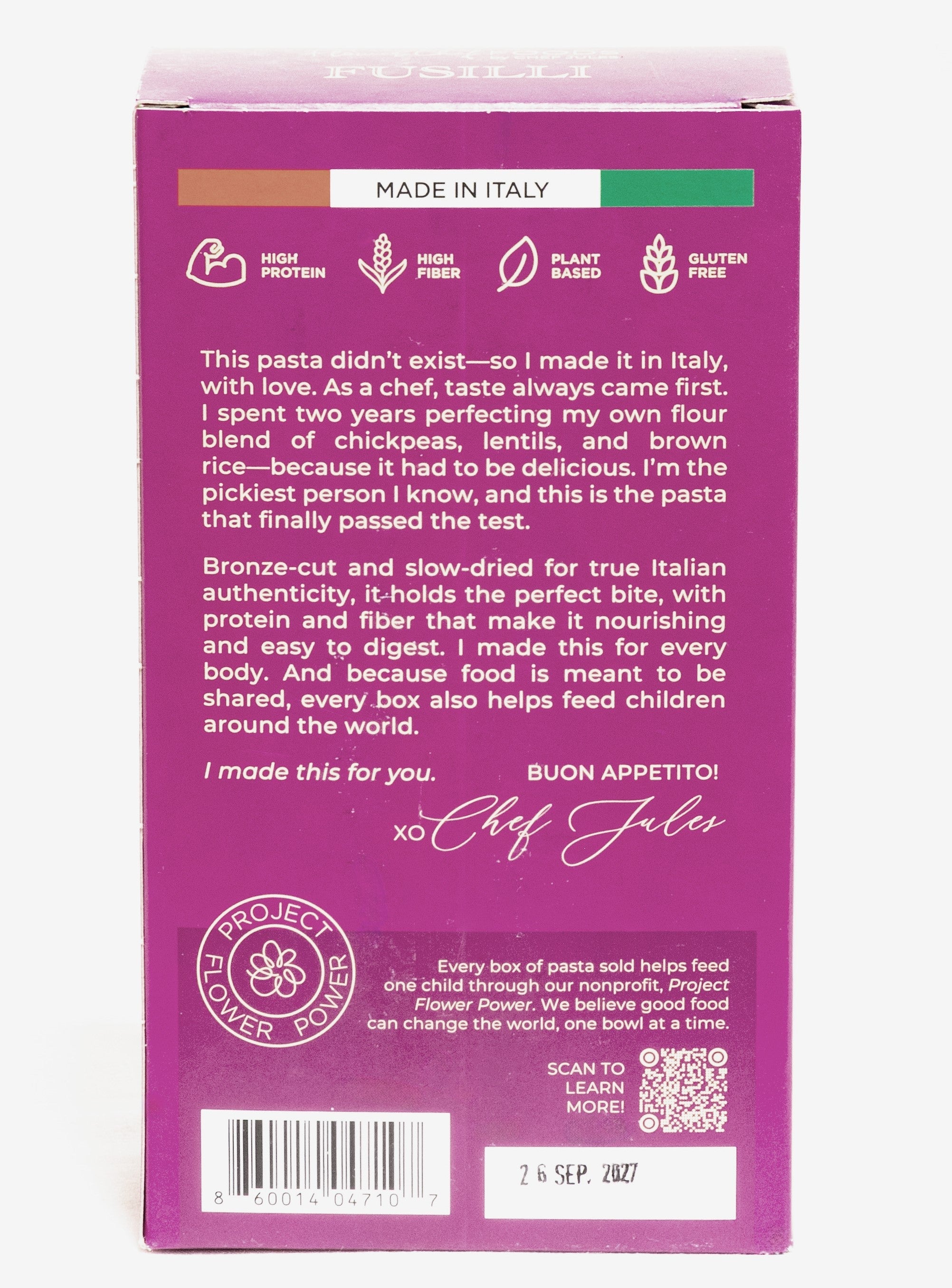 Artisanal Gluten Free & High Protein Pasta - Fusilli - pack of 3
