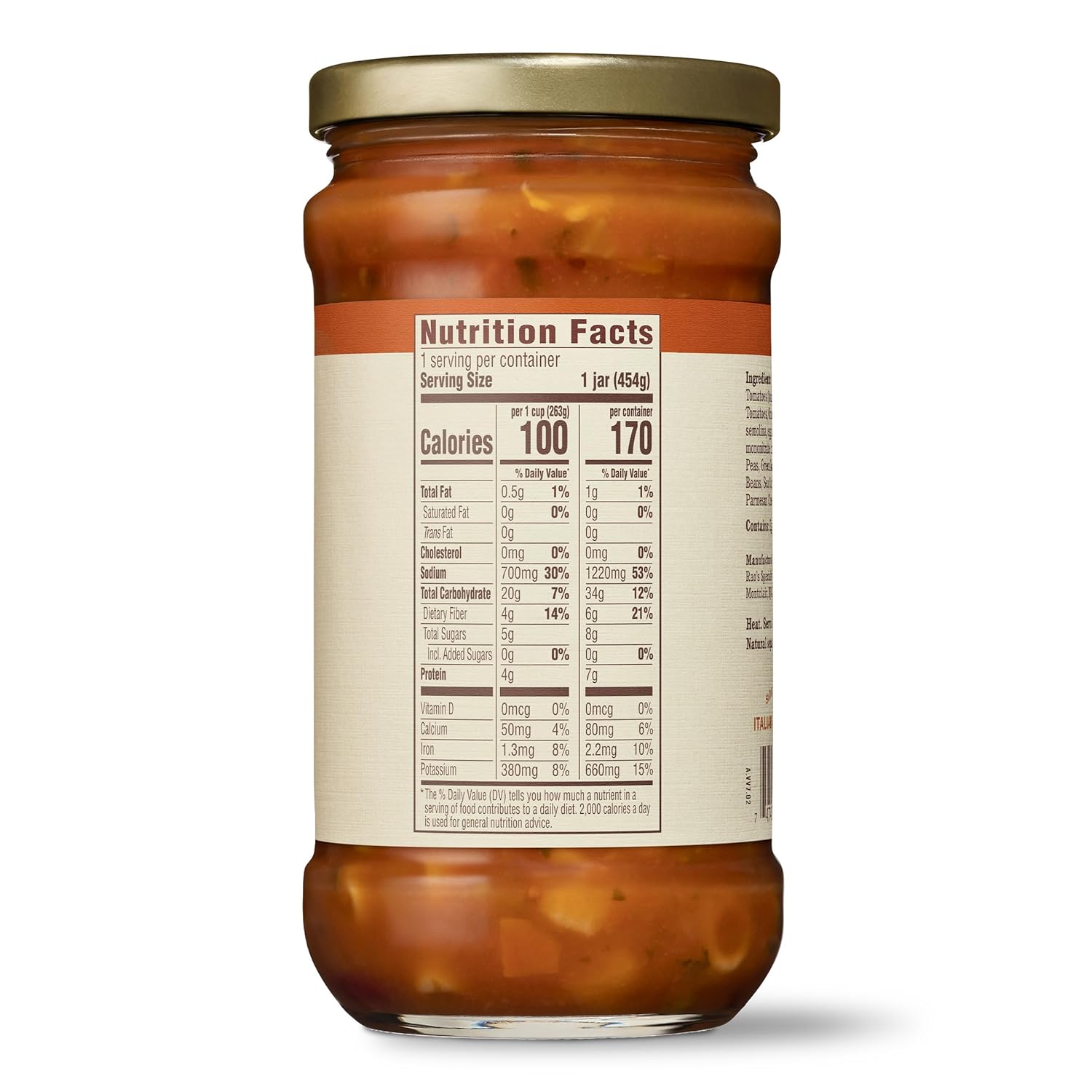 Rao's Minestrone Soup, 16 oz., Case of 6 — Authentic Italian Vegetable Soup