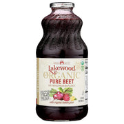 Lakewood Organic Beet Juice, 32 fl oz, Pack of 6, Pure & Nutrient-Rich