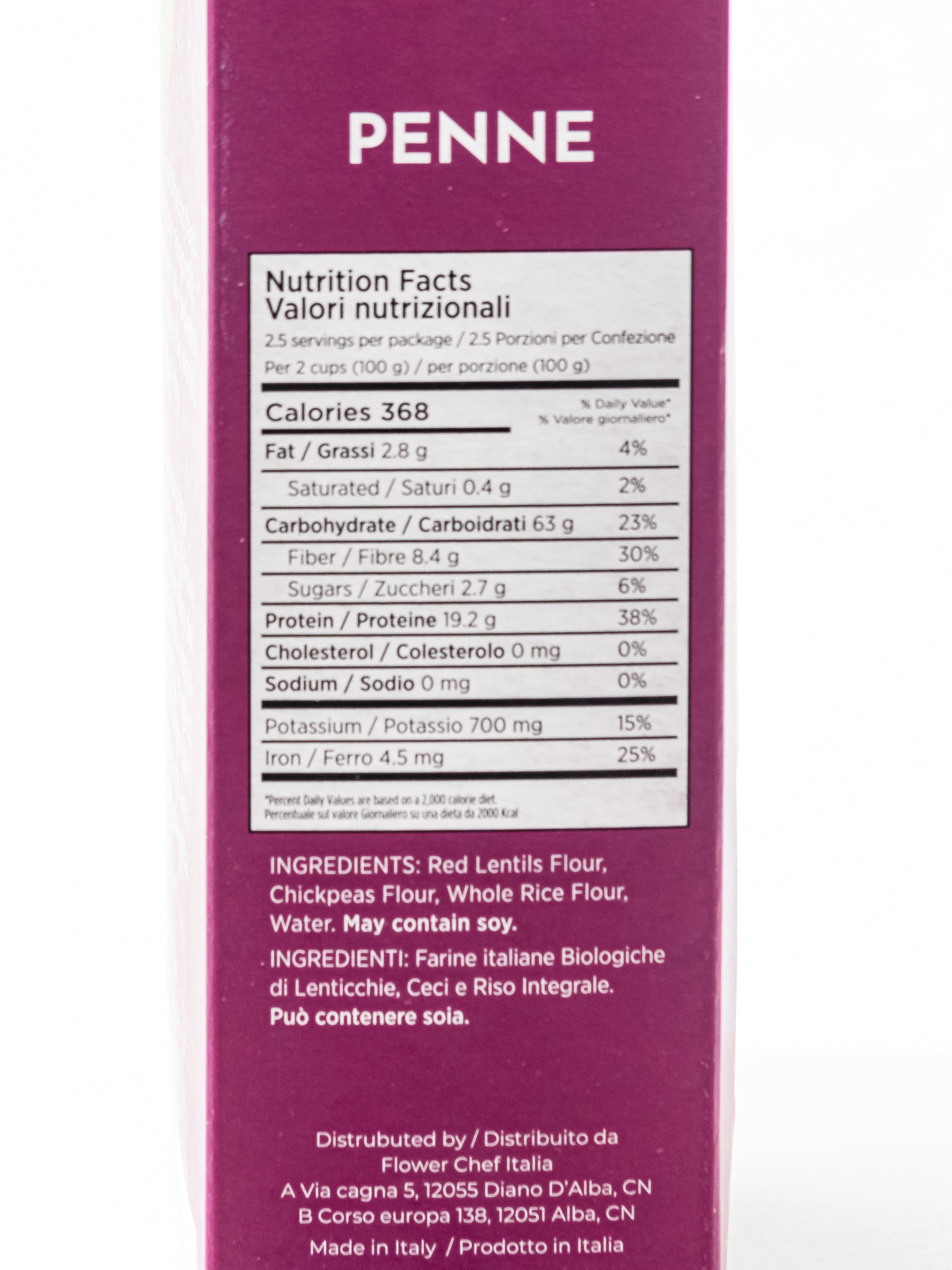 Artisanal Gluten Free & High Protein Pasta - Penne- 6 pack