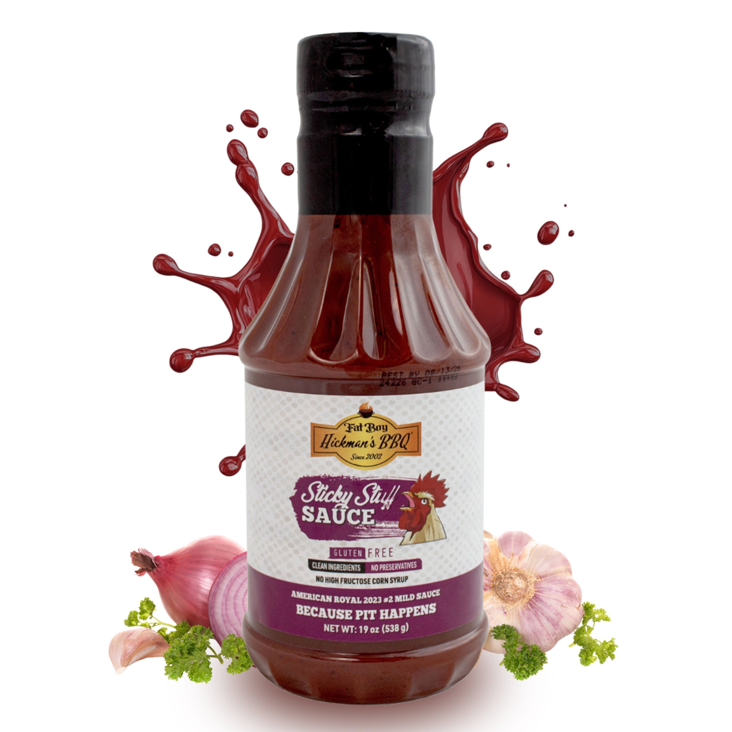 Sticky Stuff Gluten Free Natural BBQ Sauce 19 oz - Pack of 2