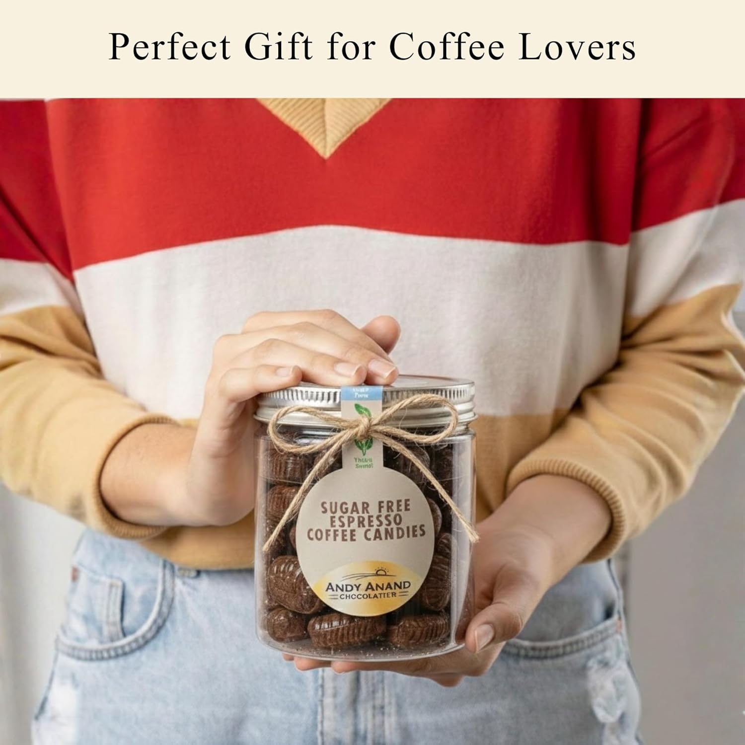 Andy Anand Sugar Free Espresso Coffee Candy, Stevia Candy for Diabetics, Hard Candy Sugar Free - A Delicious and Healthy Option 7 Oz