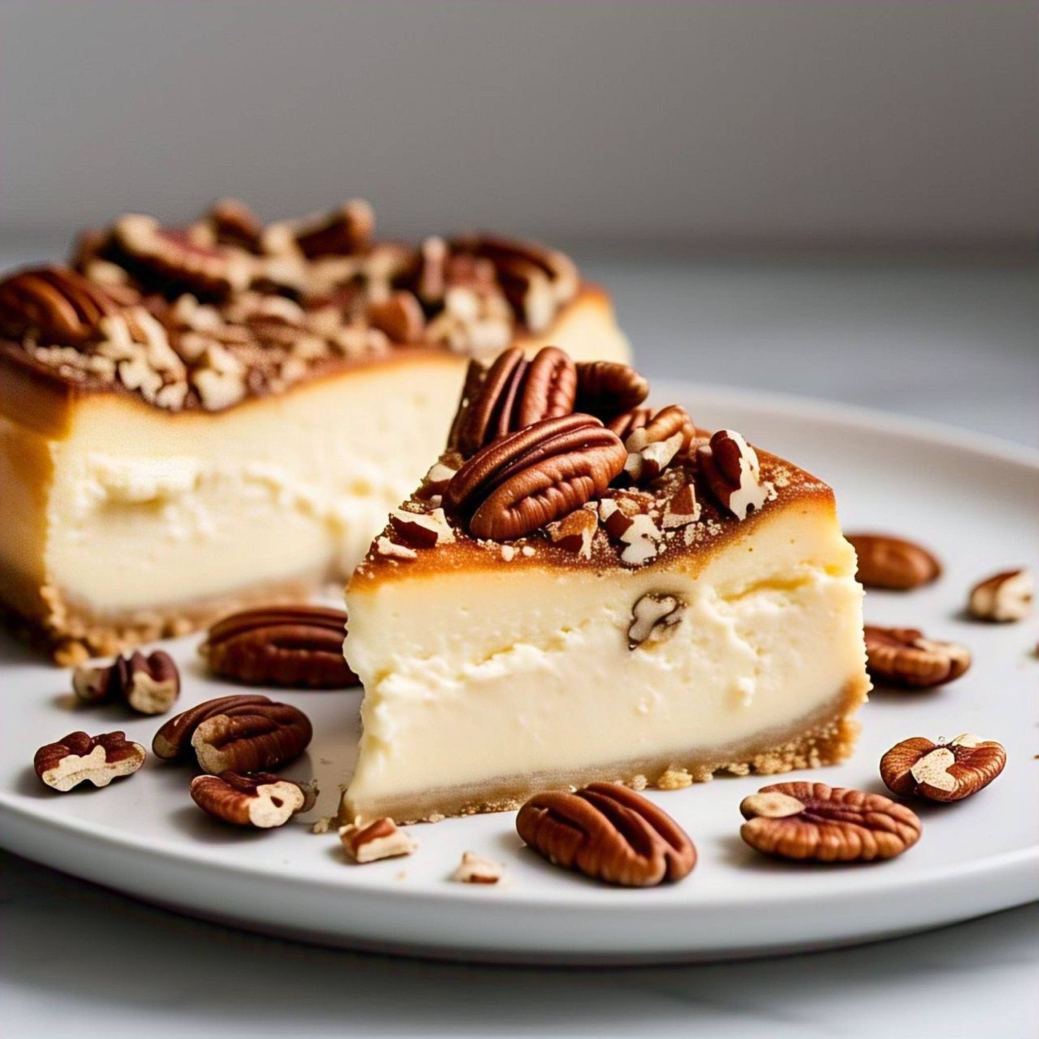 Andy Anand Delicious Gluten Free & Sugar Free Caramel Pecan Cheesecake 9" - All Natural Ingredients, Best Heavenly Creamy Sugar free Cheesecake Near Me For Celebrations & Dessert Lovers (2.8 lbs)