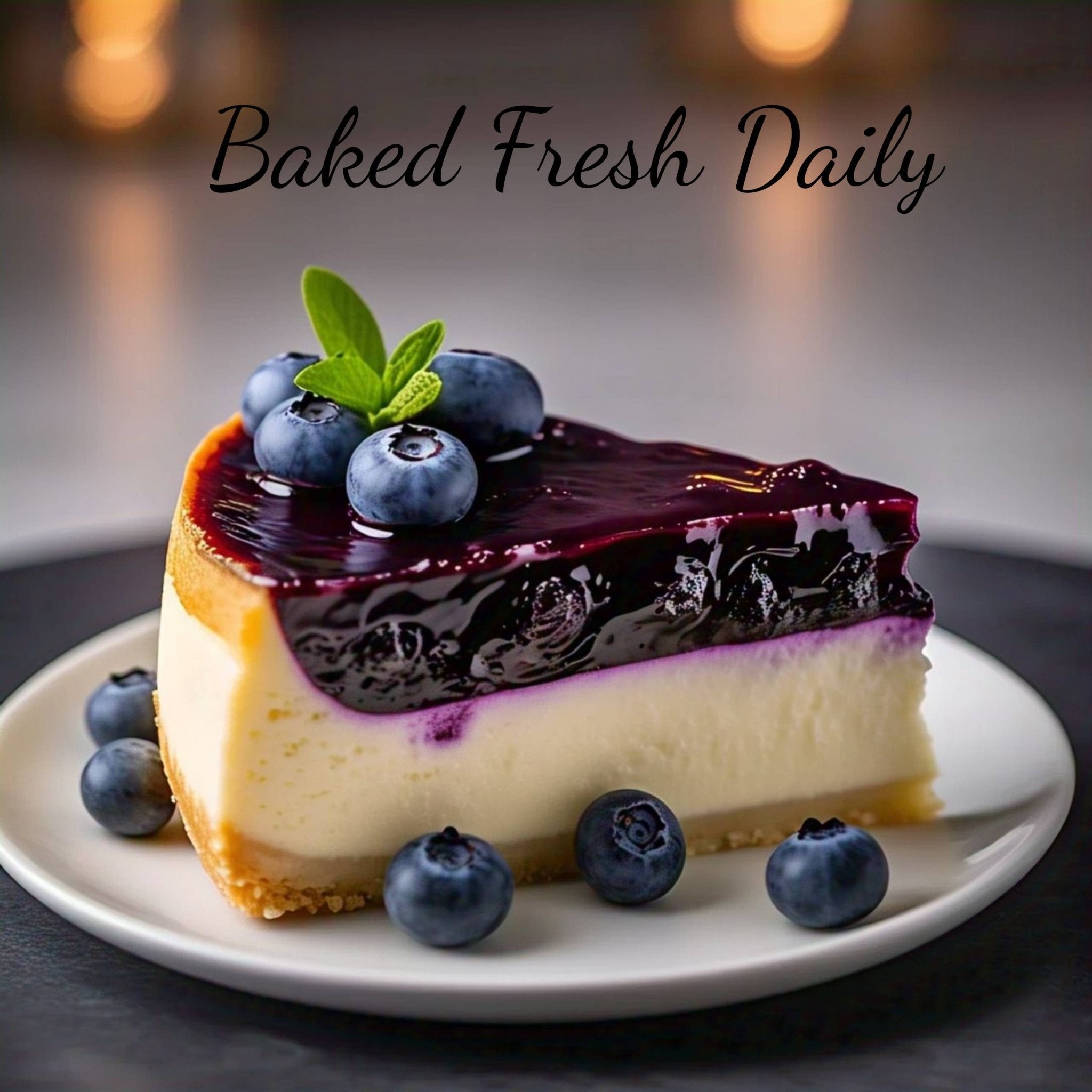 Andy Anand Deliciously Indulgent Sugar Free Blueberry Cake 9" Delicious Sugar Free Cake, Freshly baked from a bakery near you (2.6 Lbs)