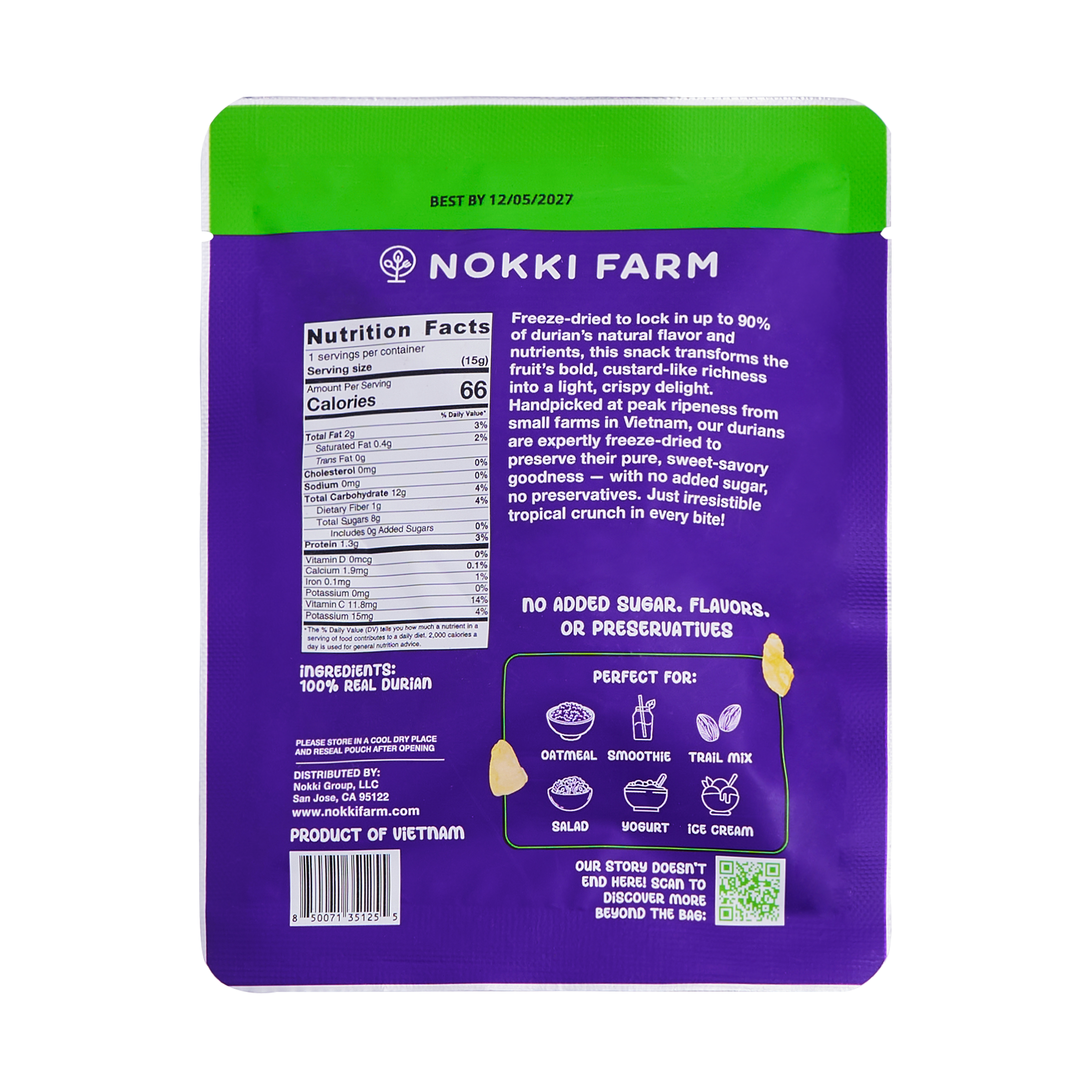 Freeze-Dried Durian