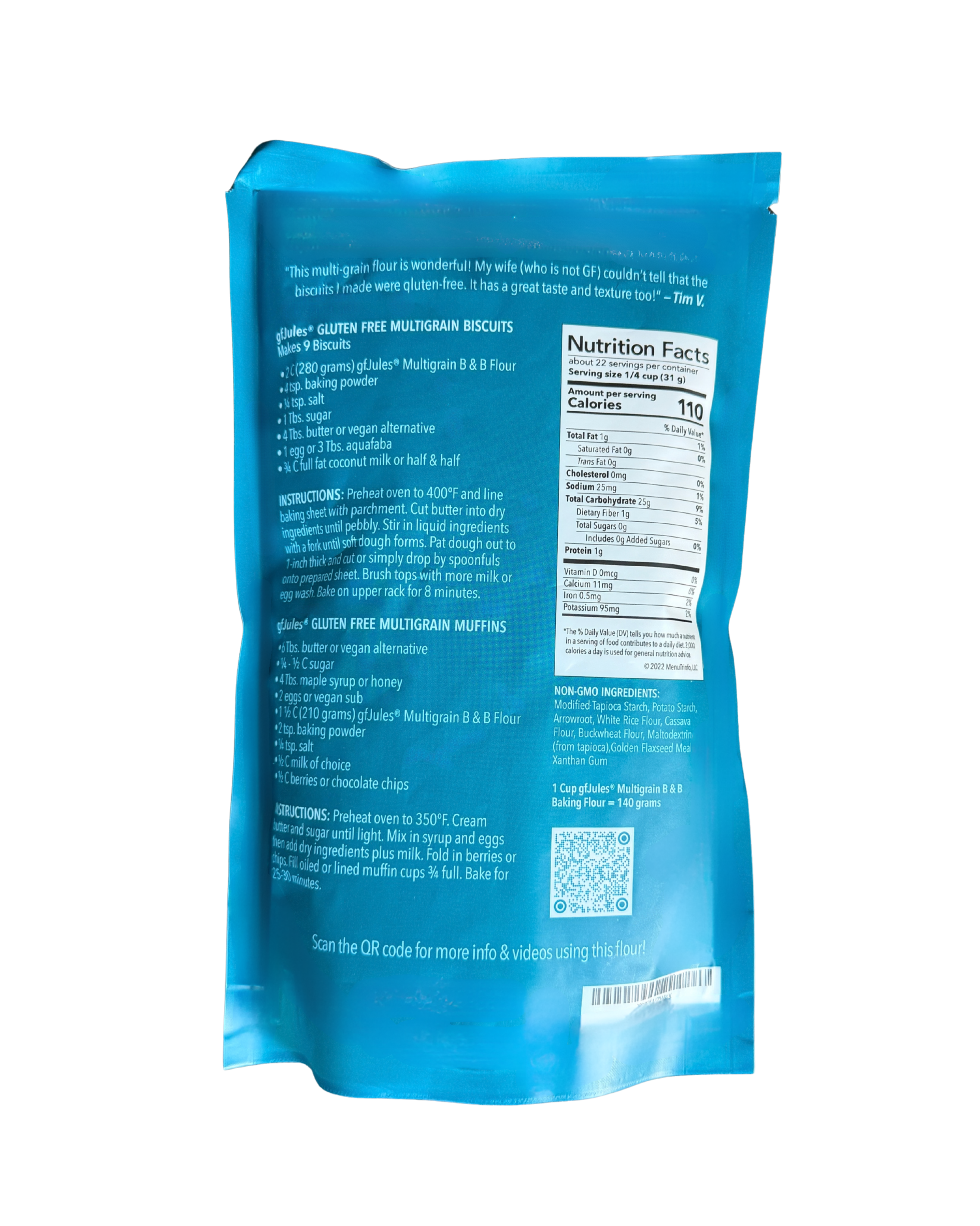 gfJules Gluten Free Corn-Free Multigrain Biscuit & Breakfast Baking Flour