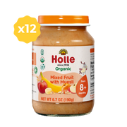 Holle Organic Baby Food Jar - Mixed Fruit with Muesli - 12 Jars