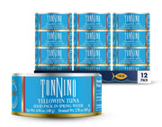 Tonnino Tuna Light in Spring Water, Case of 12, 4.9 Oz | Kosher, Gluten Free