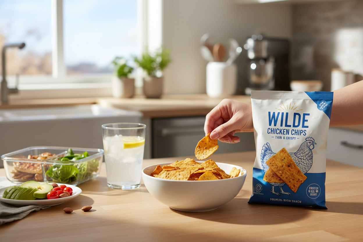 Wilde Protein Chicken Chips - High Protein Gluten Free Snacks (12 Pack, 2.25 oz)