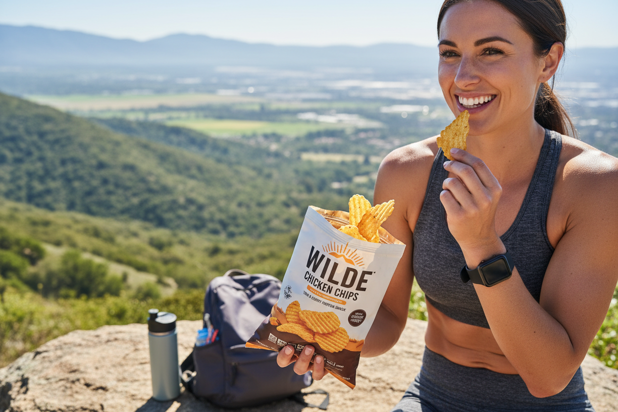 Wilde Protein Chicken Chips - High Protein Gluten Free Snacks (12 Pack, 2.25 oz)